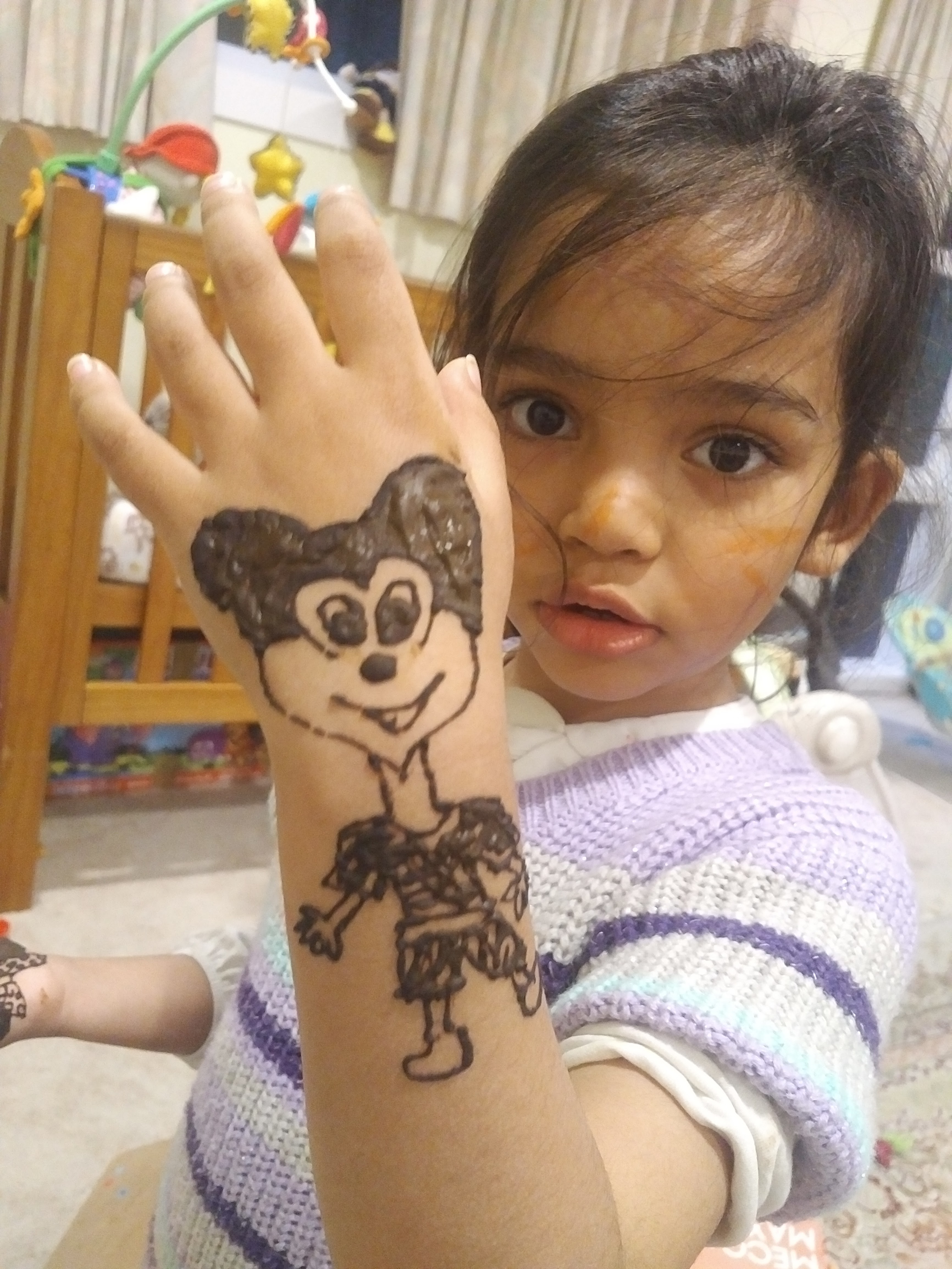 Cute and easy Mickey Mouse mehndi design | how to draw Mickey Mouse #shorts  #mehndicreations | Baby mehndi design, Henna designs for kids, Mehndi  designs